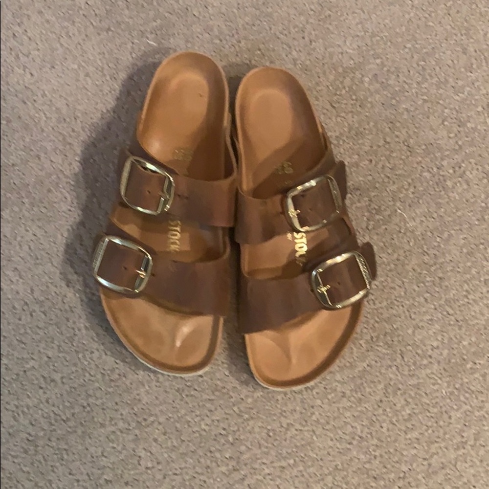 Birkenstock Big Buckle Arizona Size 40 Brown